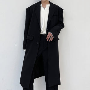 Shoulder Button Mid Length Trench Coat