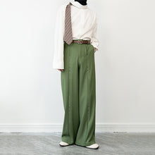 Load image into Gallery viewer, High Waist Loose Drape Casual Trousers
