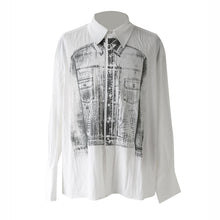 Load image into Gallery viewer, Loose Printed Casual Peak Collar Shirt
