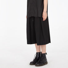 Load image into Gallery viewer, Casual Drawstring Culottes Cropped Wide-leg Pants
