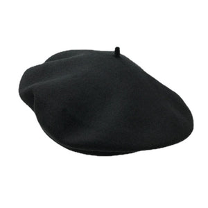 Dark Symbol Embroidered Wool Beret Hat