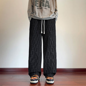 Straight Striped Corduroy Loose Wide Leg Casual Pants