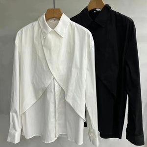 Detachable Deconstructed Crossover Long Sleeve Shirt