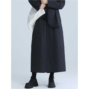 Retro Winter Mid-length Cotton Skirt