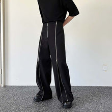 Load image into Gallery viewer, Double Zipper Straight Slit Casual Pants
