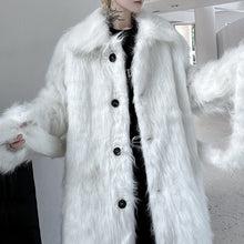 Load image into Gallery viewer, Thickened Plush Artificial Fur Mid-Length Coat
