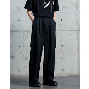 Multi-pocket Straight-leg Wide-leg Overalls