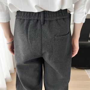 Straight Wide-leg Woolen Thickened Scimitar Pants