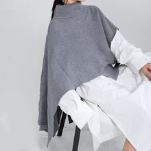 Load image into Gallery viewer, Loose Turtleneck Shawl Sweater
