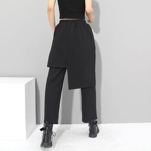 Fake Two Piece High Waist Slim Fit Culottes