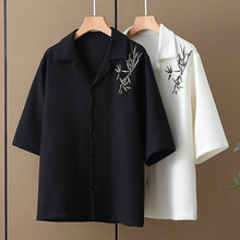 Load image into Gallery viewer, Embroidered Waffle Loose Short Sleeves Shirt
