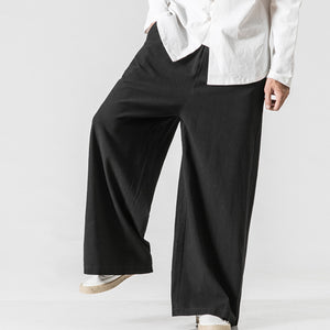 Linen Casual Loose Sports Wide-leg Pants