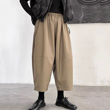 Load image into Gallery viewer, Autumn and Winter Nine-point Stitching Elastic Waist Wide-leg Pants
