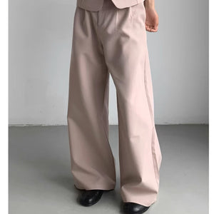 Simple Vest Wide-leg Pants Suit