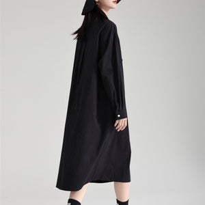 Single Breasted Shirt Collar Dress