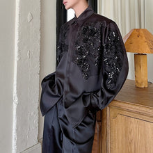 Load image into Gallery viewer, Brocade 3D Sequin Embroidered Shirt
