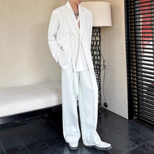 Load image into Gallery viewer, Casual Suit Double Collar Tie Straight Wide Leg Pants Two-piece Suit
