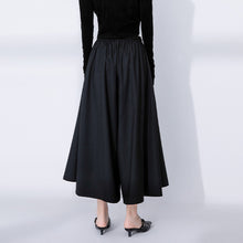 Load image into Gallery viewer, Black Casual High Waist Slim Wide Leg Pants
