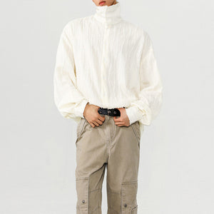 Lapel Drape Casual Shirt