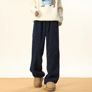 Thick Cotton Casual Corduroy Straight Wide-leg Pants