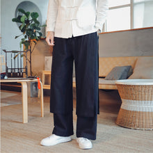 Load image into Gallery viewer, Retro Fake Two-piece Cotton And Linen Loose Skirt Pants
