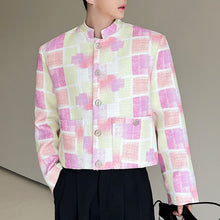 Load image into Gallery viewer, Pink Smudged Cropped Jacket
