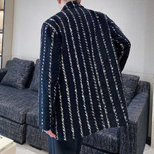 Load image into Gallery viewer, Striped Thick Lapel Wool Blazer
