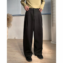 Load image into Gallery viewer, Thickened Twill Semi-elastic Wide-leg Loose Trousers
