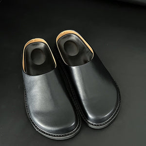 Thick-soled Closed-toe Slippers