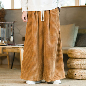 Thickened Corduroy Wide-leg Straight Pants