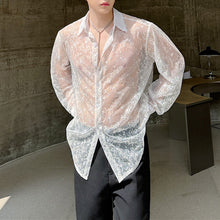 Load image into Gallery viewer, Casual See-through Jacquard Shirt
