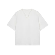 Load image into Gallery viewer, Big V-neck Shoulder Pads Short-sleeved T-shirt
