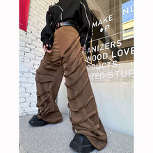 Load image into Gallery viewer, Casual Webbing-embellished Straight-leg Loose Wide-leg Pants
