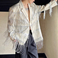 Load image into Gallery viewer, Tassel Sequined Double-Layer Mesh Jacket
