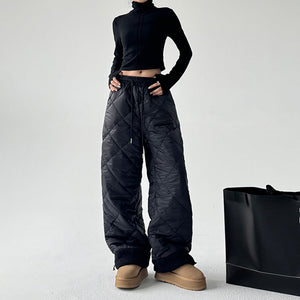 Padded Straight Loose Warm Cotton Trousers