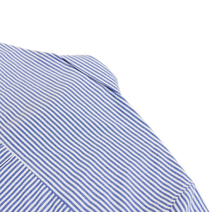 Splicing Oxford Blue Striped Shirt