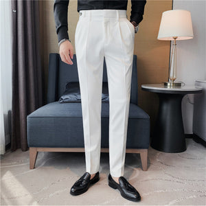 Solid Color Slim Straight Casual Pants