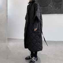 Load image into Gallery viewer, Loose Lace-up Vintage Rhombus Coat
