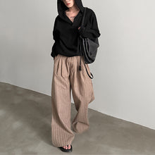 Load image into Gallery viewer, Striped Loose Elastic Waist Wide Leg Pants
