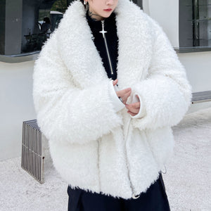 Thickened Warm Loose Lapel Cotton Coat