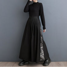 Load image into Gallery viewer, Printed Patchwork Pleated Double-layer Wide-leg Casual Pants
