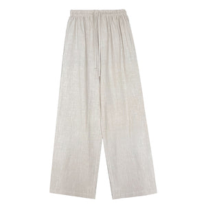 Drawstring Casual Wide-leg Pants