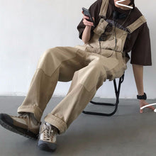 Load image into Gallery viewer, Retro Workwear Colorblock Denim Overalls
