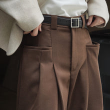 Load image into Gallery viewer, Double Pleat Wide-leg High-rise Tailored Trousers
