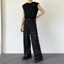 Load image into Gallery viewer, Metal Snap Button Wide-Leg Pants
