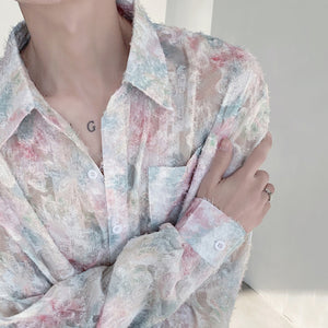 Casual Floral Loose Long Sleeve Shirt