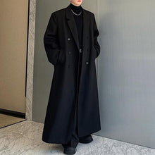 Load image into Gallery viewer, Double-breasted High-slit Webbing Trench Coat
