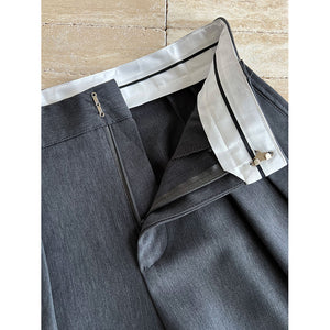 Drape Wide-leg Floor-length Suit Trousers