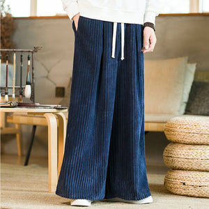 Thickened Corduroy Wide-leg Straight Pants