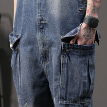 Load image into Gallery viewer, Retro Straight Loose Workwear Denim Overalls
